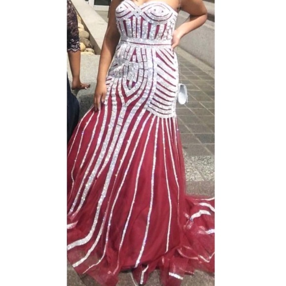 Diamond Sweetheart Mermaid Prom Dress - Picture 6 of 7